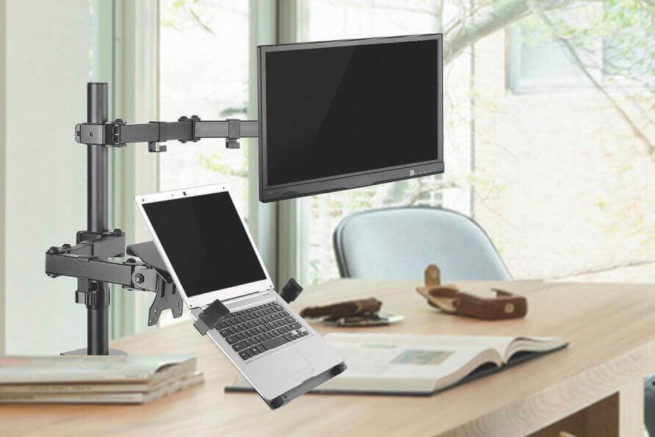 Monitor Arm with Laptop Holder - 4
