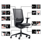 WF Mesh Chair with Armrests 3